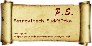 Petrovitsch Sudárka névjegykártya
